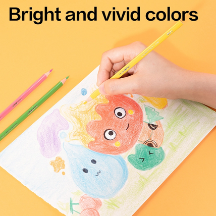 Deli EC138 Color Pencil Set 12 Colors Triangular Ergonomic Smooth Coloring Pencils for Kids & Artists