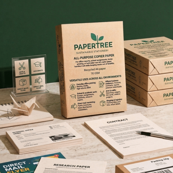 Papertree Recycled A4 Copier Paper 70 GSM 500 Sheets Eco Friendly Printing Paper