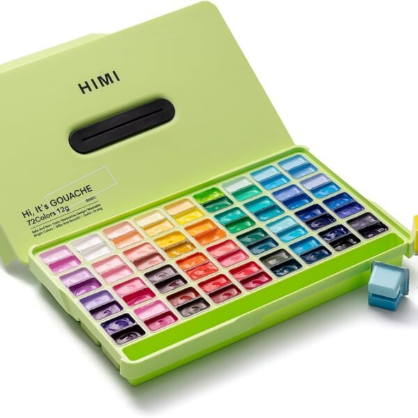 HIMI Twin Cup Jelly Gouache Paint Set 72 Colors 12g Non-Toxic Artist Paint for Canvas & Paper