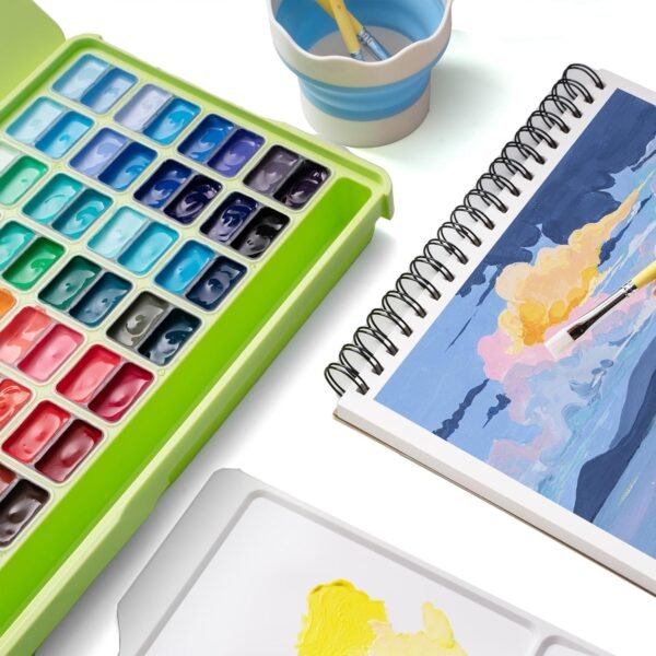 HIMI Twin Cup Jelly Gouache Paint Set 72 Colors 12g Non-Toxic Artist Paint for Canvas & Paper