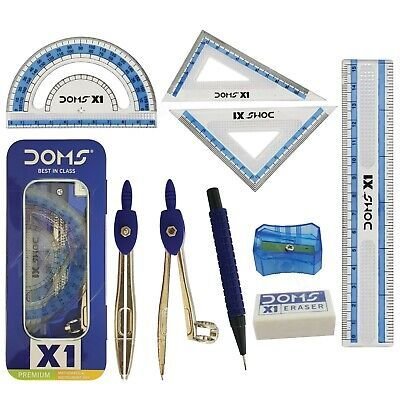 DOMS X1 Premium Geometry Box 10pcs mathematical drawing kit for students and professionals