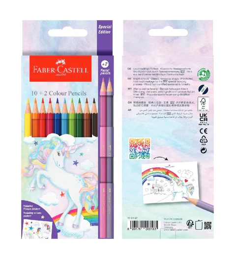 Faber castell Colour Grip colour Pencils unicorn verson 12 & 24shades