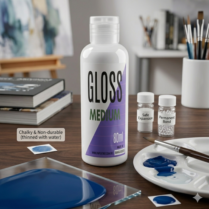 Premium Acrylic Gloss Medium 80ml paints to create glazes