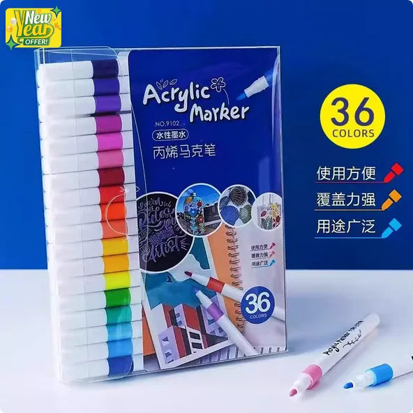 acrylic paint marker pens, acrylic brush pens for rock painting, stone, ceramic, glass, wood, canvas