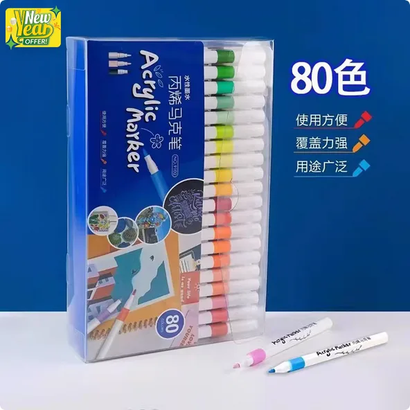 acrylic paint marker pens, acrylic brush pens for rock painting, stone, ceramic, glass, wood, canvas