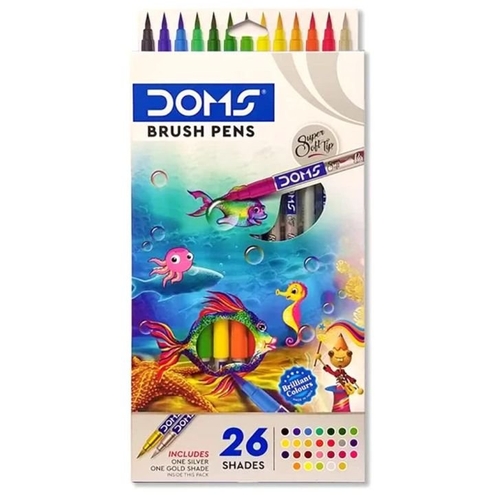 doms brush pens set of 26 shade and 14 shade for students and artists