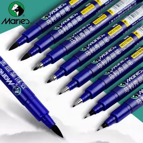 Maries Calligraphy Brush Pen Black