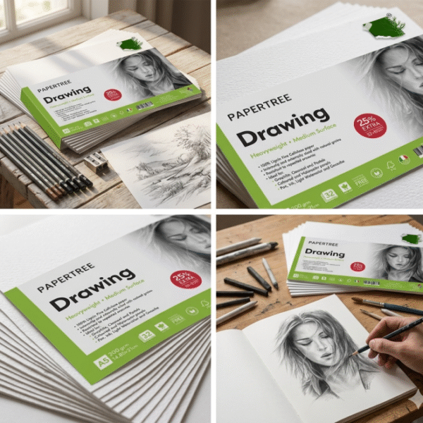 Papertree Sketching & Drawing Papers 200 GSM A5, 40 Sheets