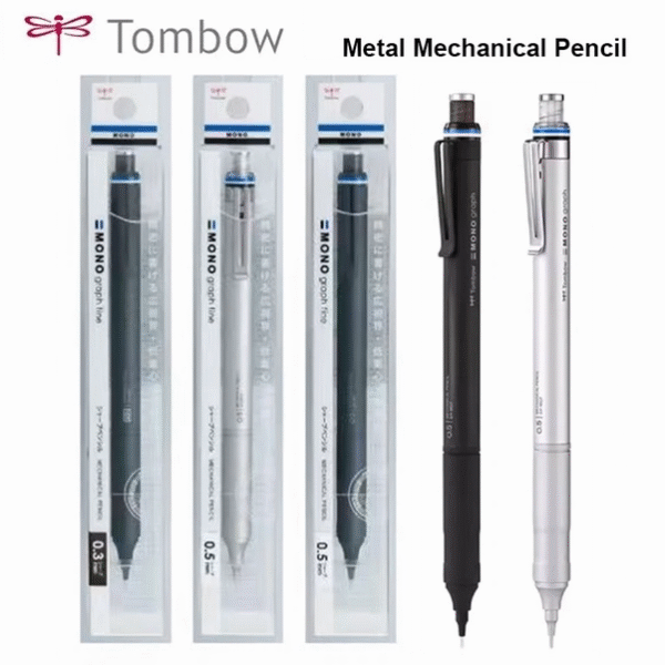 tombow mono graph fine 0.5mm mechanical pencil comfort grip japanese writing stationery for detailed work sketch & draw