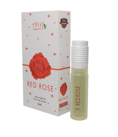 Alif attar red rose roll on non alcoholic perfume 8ml
