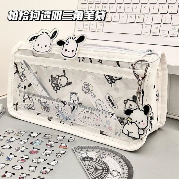 Clear Hello Kitty Pencil Case transparent pencil case  Large Capacity Pencil Bag High-Value Waterproof Stationery Bag