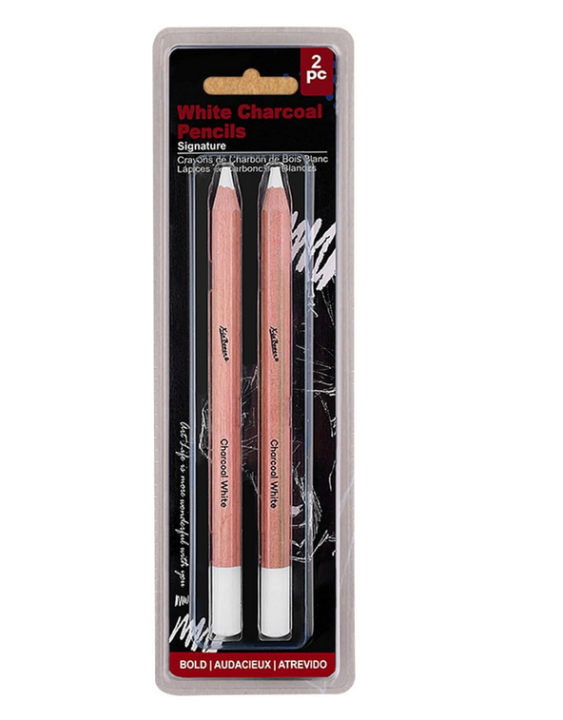 Giorgione White Charcoal Pencils 2PCS | Highlight Drawing Pencils for Sketching & Shading