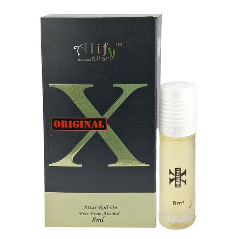 Alif attar X original roll on non alcoholic perfume 8ml