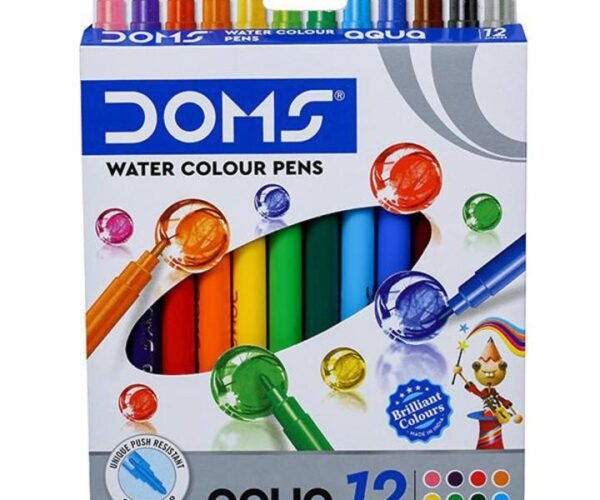 doms aqua water colour pen 12 shades
