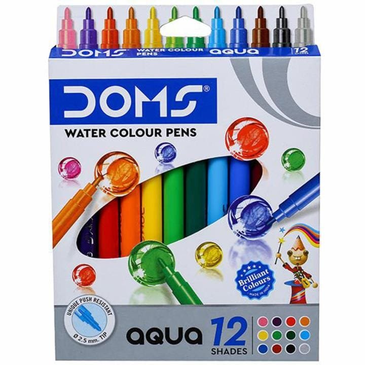 DOMS Aqua water colour pen 12 shade