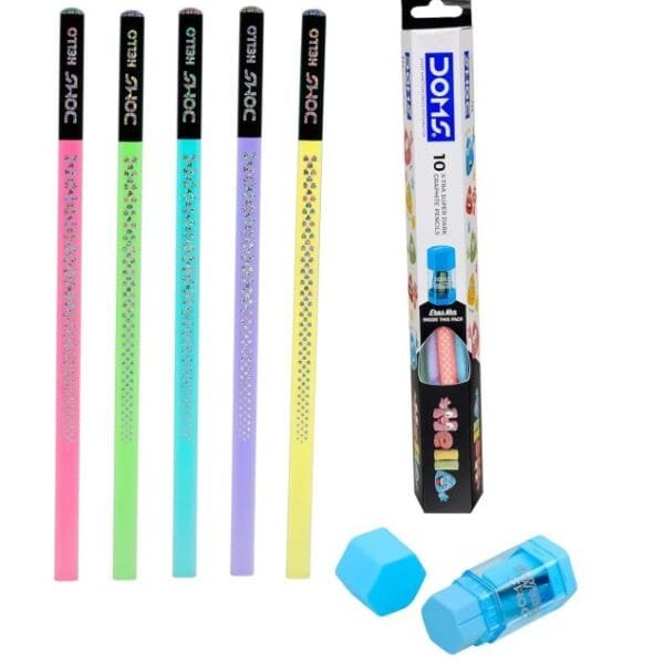 Doms Hello xtra dark pencil with free erasner