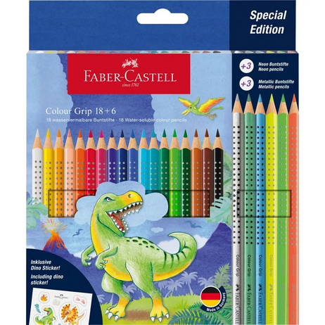 Faber castell Colour Grip colour Pencils dino verson 12 & 24shades