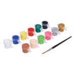 doms tempera colors12 shades with brush
