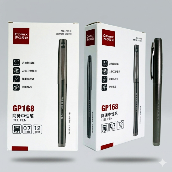 comix gp168 business needle quick drying gel pen 0.7mm