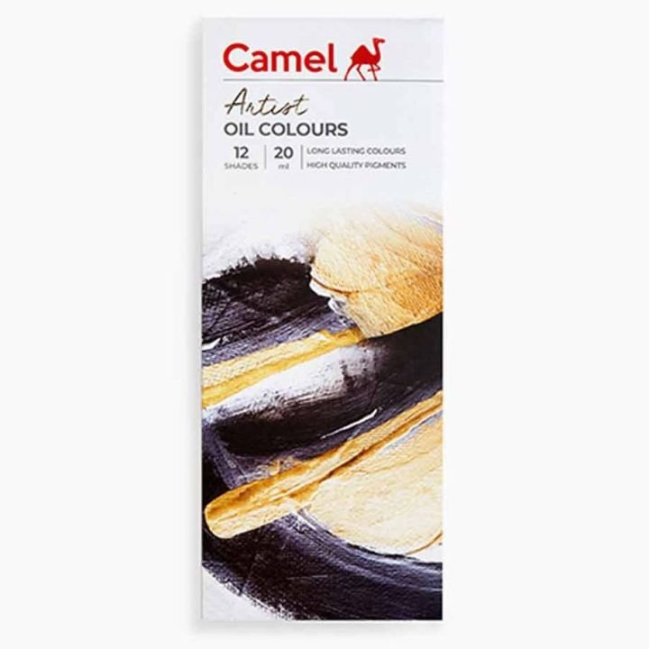 camel artist's oil color box 20ml tubes 12 shades