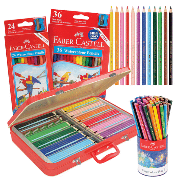 faber castell watercolor long pencils (incl. brush) 12 / 24 / 36 shade