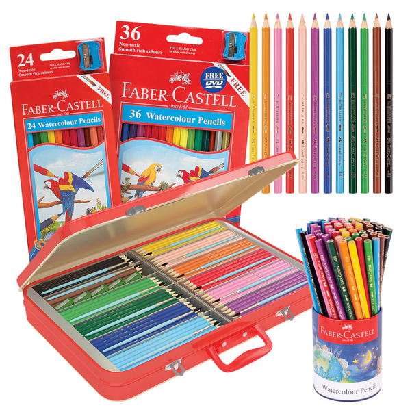 faber castell watercolor long pencils (incl. brush) 12 / 24 / 36 shade