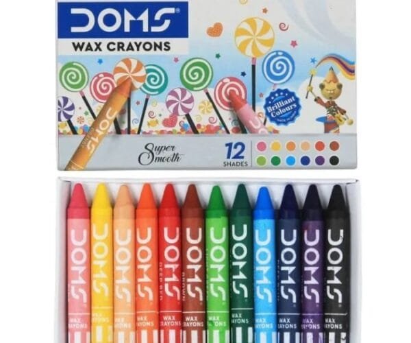 doms wax crayon 12 colors 1 pack