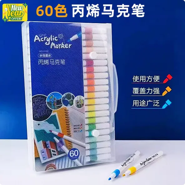 acrylic paint marker pens, acrylic brush pens for rock painting, stone, ceramic, glass, wood, canvas