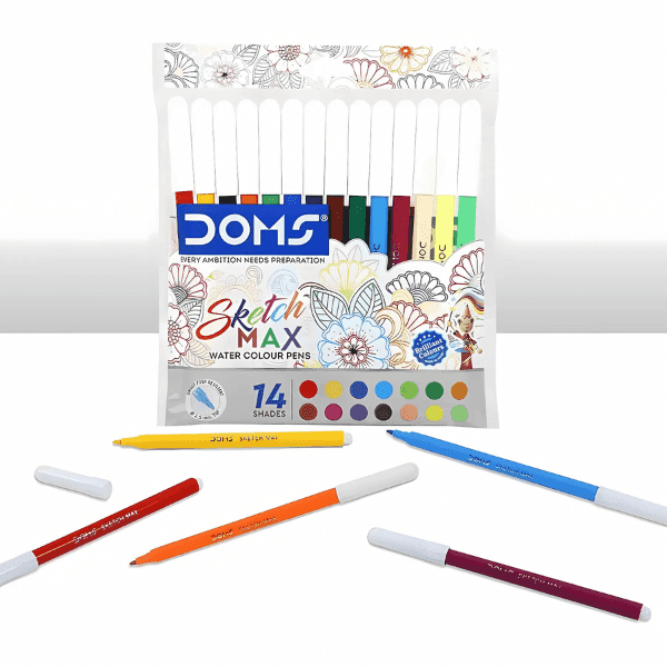 DOMS Sketch Max Water Colour Pens 14 Assorted Shade