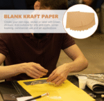 brown kraft sticker paper a4 | printable self adhesive labels for crafts, scrapbooking & business use