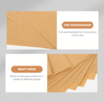 brown kraft sticker paper a4 | printable self adhesive labels for crafts, scrapbooking & business use