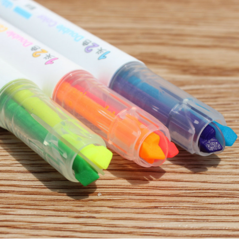 Two-Color Soft Color Highlighter Pen | Candy Color Student Marker for Notes & Study