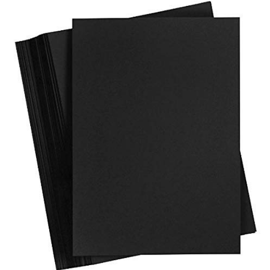 A4 Black Paper 110 GSM Pack of 20 Sheets | Premium Black Coloured Paper for Art & Craft