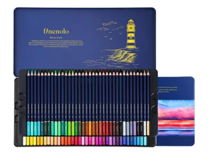 Deli EC122-72 Finalino Professional Colors Pencils Set of 72 Pcs With iron Box