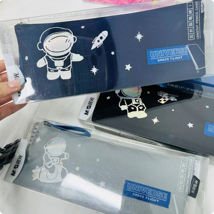 Astronaut Large Capacity Pencil Case | Cartoon Stationery Bag for Students