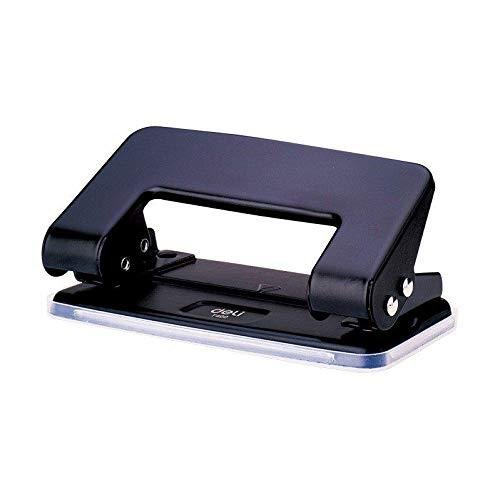 DELI ET40020 Metal Punch 8 Sheets Black – Durable Single Hole Paper Punch for Office, School & Home Use