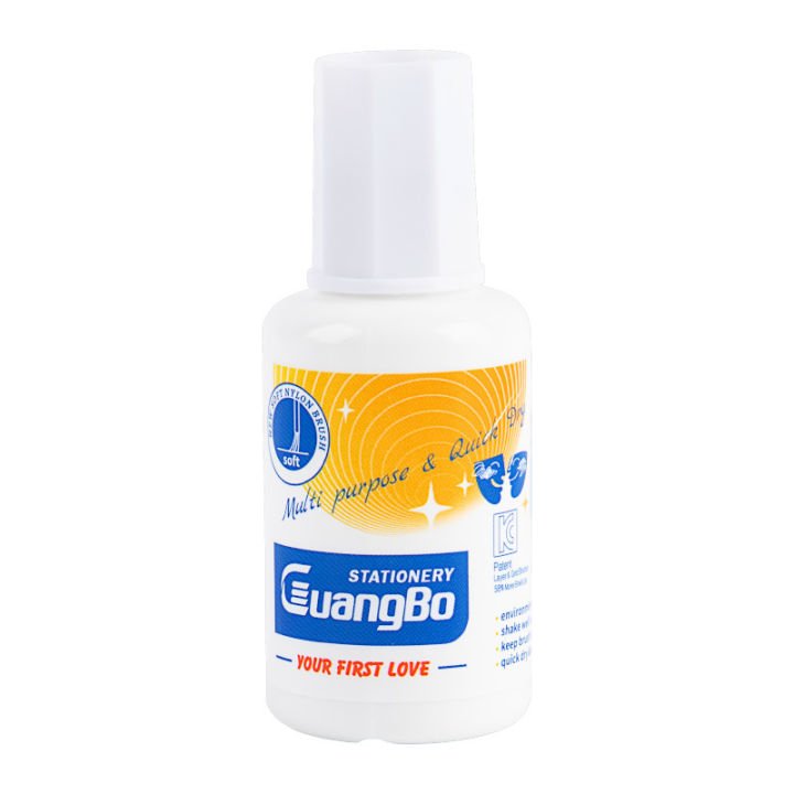 GuangBo HWH06308 Correction Fluid 12ml | Quick Dry White Correction Liquid | Office & School Supplies