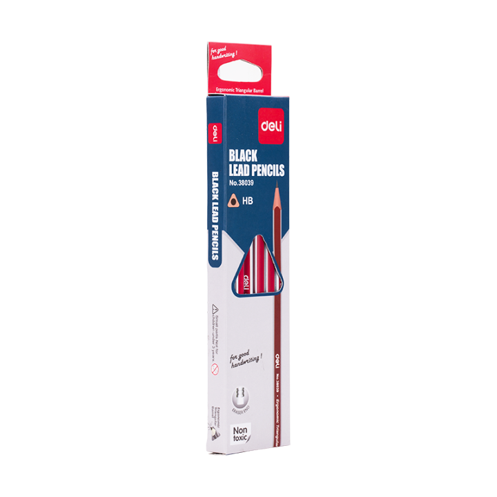 Deli E38039 HB Graphite Pencil Premium Writing and Drawing Pencil for School Office and Sketching