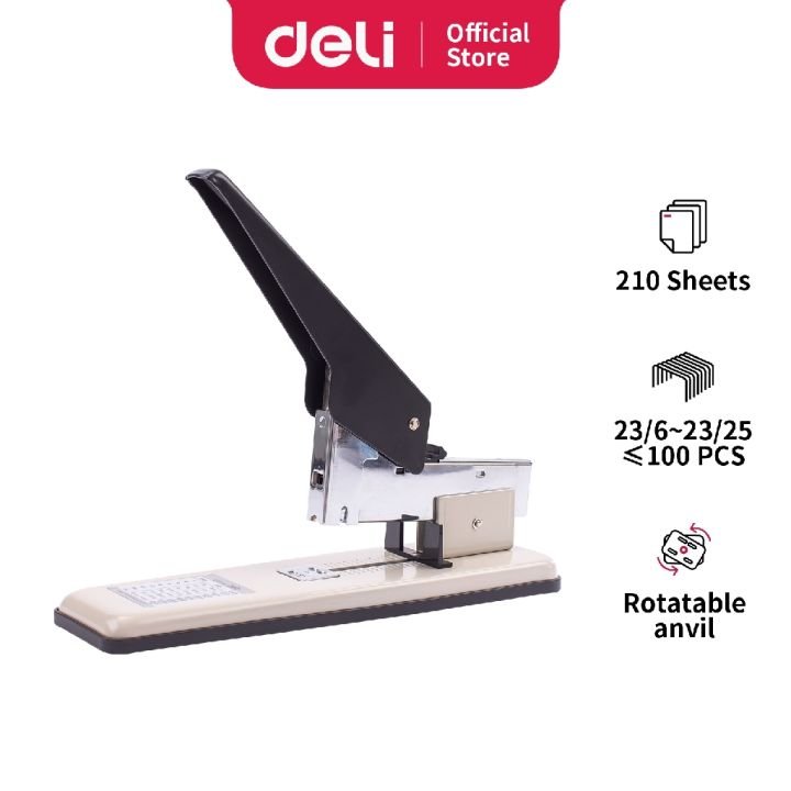 Deli E0393 Heavy Duty Stapler 210 Sheets Capacity Professional Office Stapler Assorted