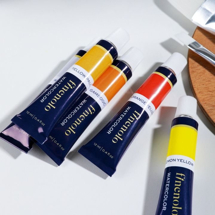 Deli EC19-12 Finenolo Watercolor Paint Set 12ml x 12 Colors Artist Watercolor Tubes