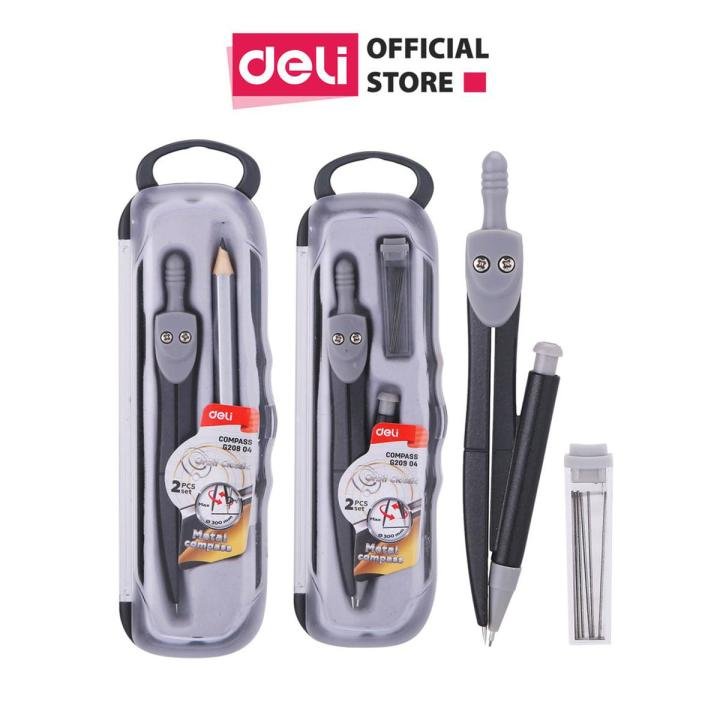 Deli EG20804 Compass | Precision Geometry Compass for School, Drawing & Drafting