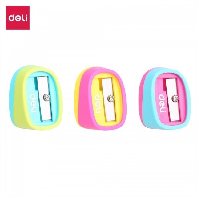 Deli ER00903 Pencil Sharpener 3 Pieces Pack | Durable School & Office Pencil Sharpener Set