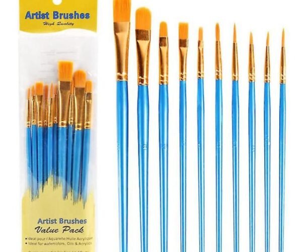 Artist Paint Brush Set 10pcs Painting Brushes for Art Supplies