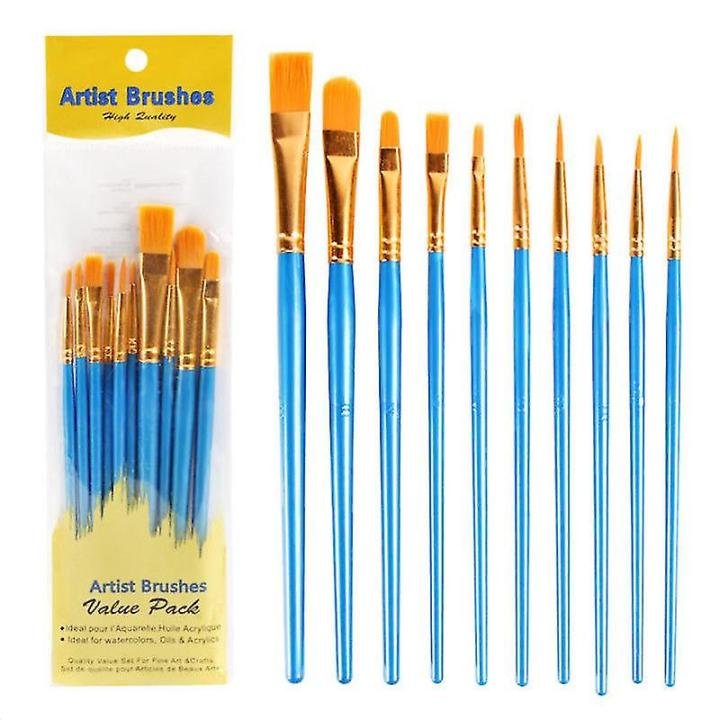 Artist Paint Brush Set 10pcs Painting Brushes for Art Supplies