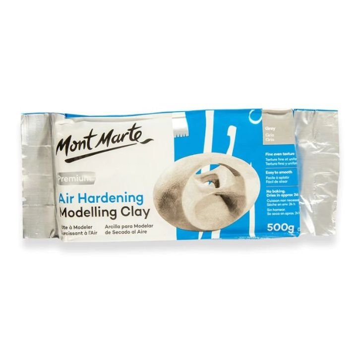 Air Hardening Modelling Clay Premium 500g Grey Air Dry Sculpting Clay for Art Craft DIY and Creative Projects