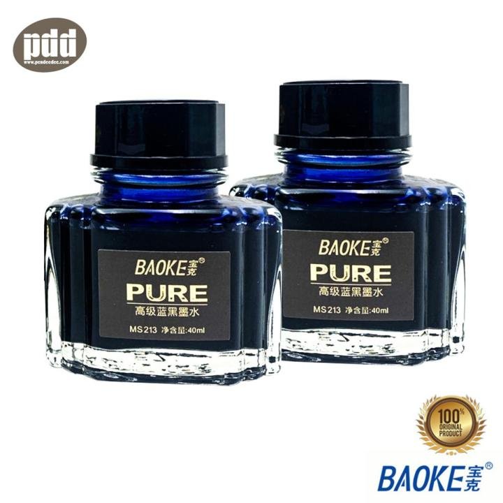BAOKE Pure Fountain Pen Refill Ink 40ml Dark Blue MS213 | Smooth Writing Ink | Fountain Pen Ink Bottle