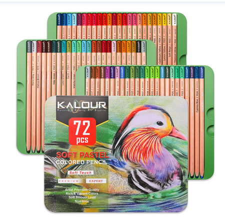 KALOUR 72 Colors Soft Pastel Pencil Set | Professional Art Drawing & Coloring Pencils
