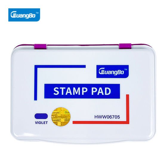Guangbo Violet Stamp Pad – Premium Ink Pad for Office, School & Official Stamping Use
