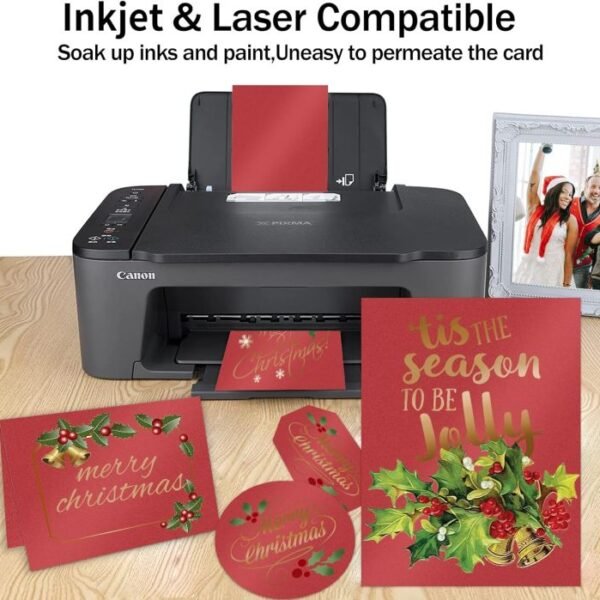 10 Sheets Red Metallic Shimmer Cardstock Paper A4 Size | Premium Craft & Invitation Card Paper