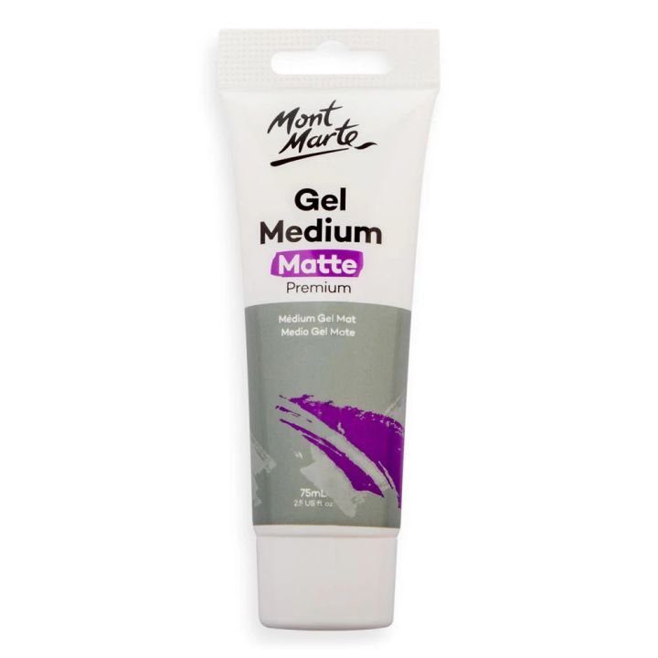 Mont Marte Premium Gel Medium Matte 75ml Acrylic Painting Medium for Texture Blending and Matte Finish